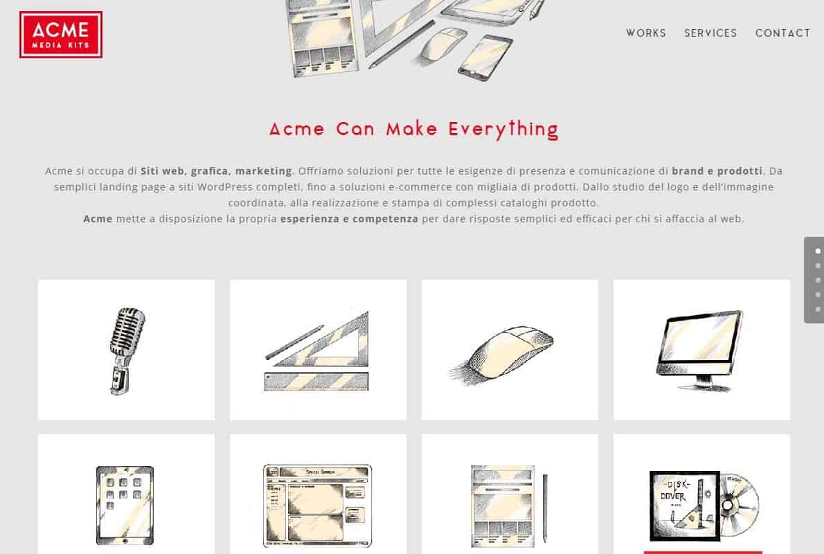 Acme Media Kits Divi Theme Example