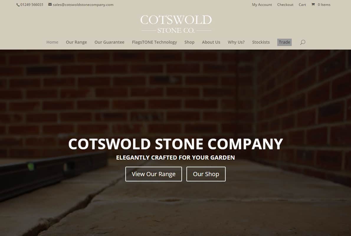 Cotswold Stone Co. Divi Theme Example