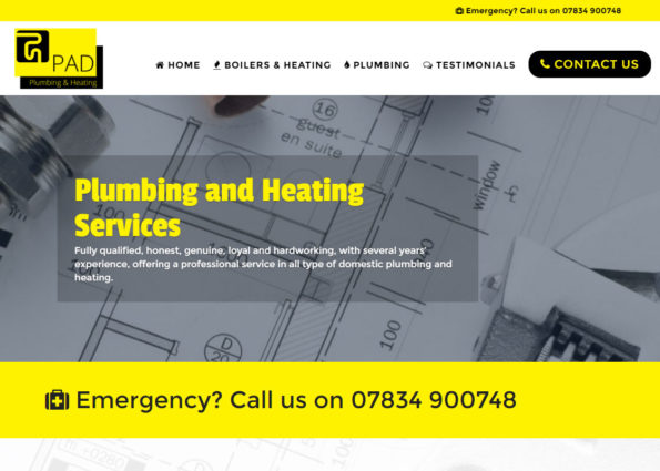 PAD Plumbing and Heating on Divi Gallery