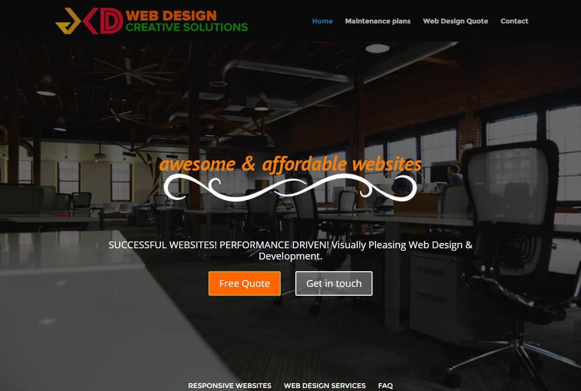 XD Web Design Divi Theme Example