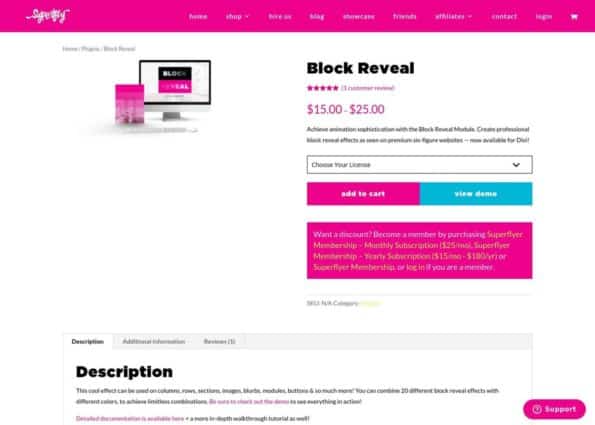 Block Reveal on Divi Gallery
