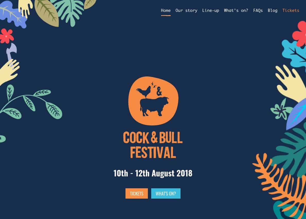 Cock & Bull Festival Divi Theme Example