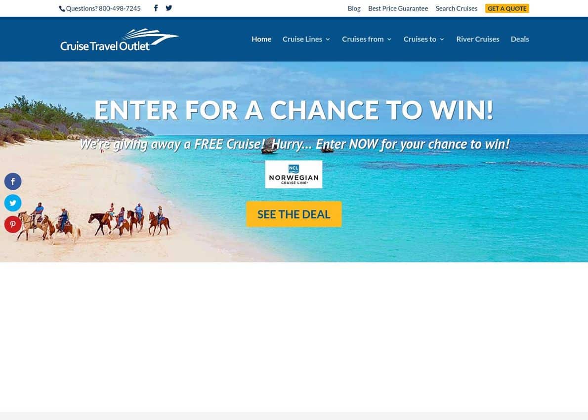 Cruise Travel Outlet Divi Theme Example