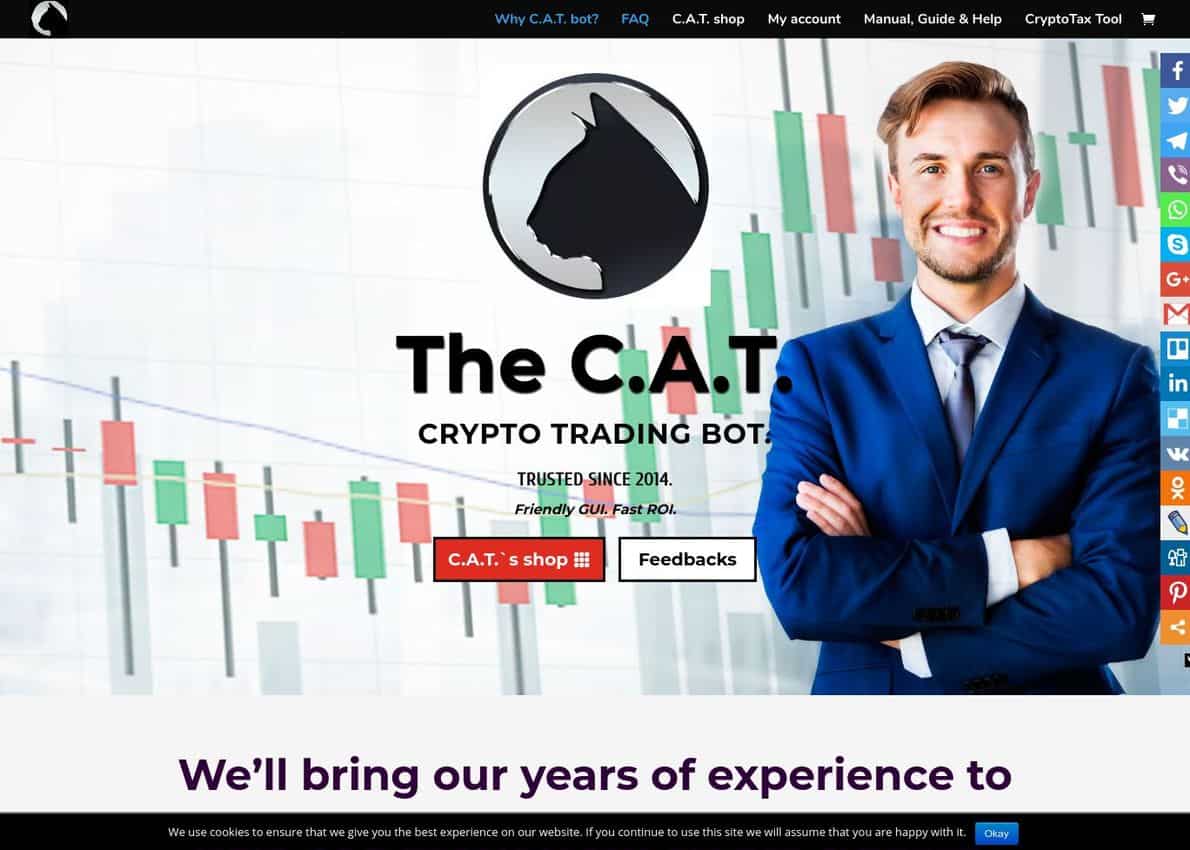Crypto Trading Bot C.A.T. Divi Theme Example