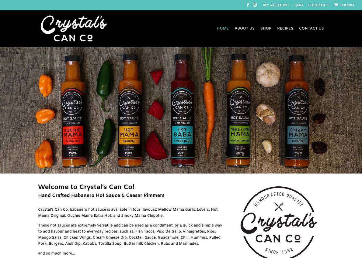 Crystal's Can Co Divi Theme Example