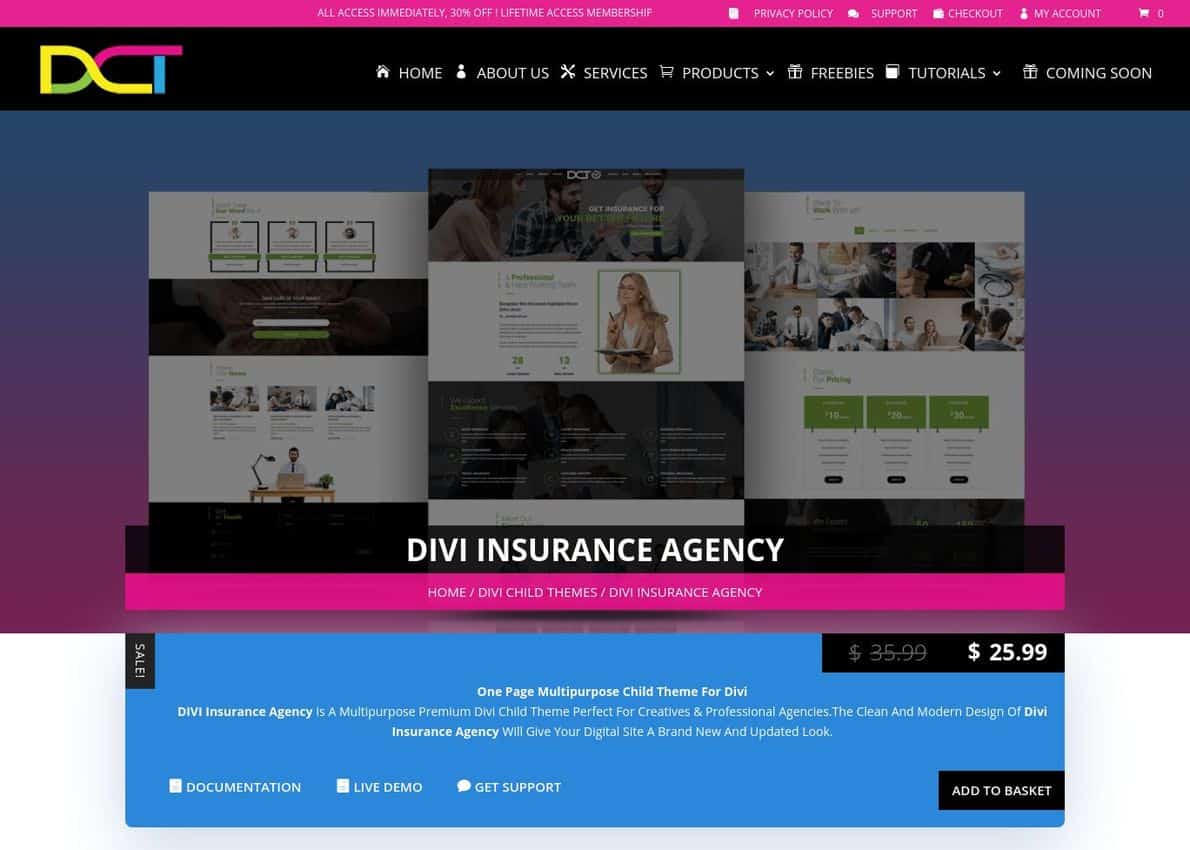Divi Insurance Agency Divi Theme Example