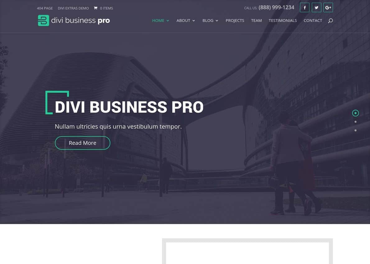 Divi Business Pro Divi Theme Example