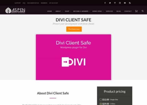 Divi Client Safe on Divi Gallery