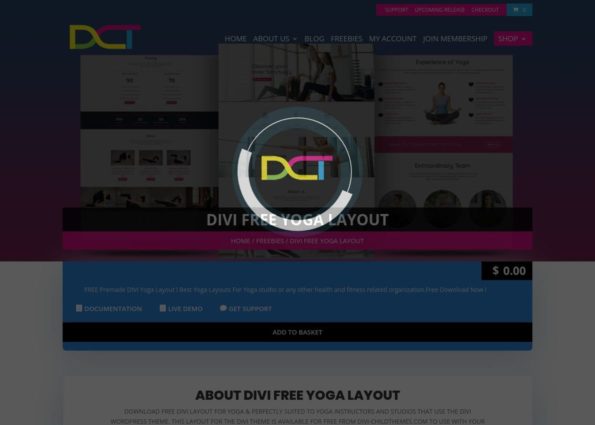 Divi Free Yoga Layout on Divi Gallery
