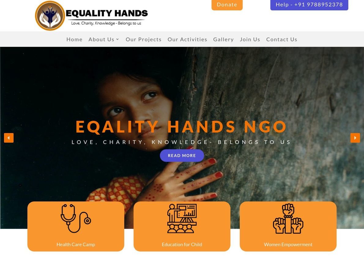 Equality light Divi Theme Example