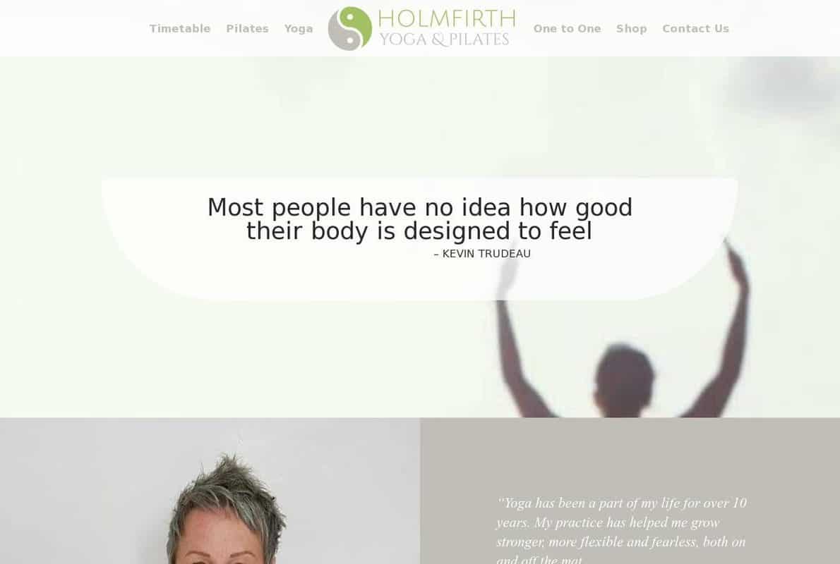 Holmfirth Yoga Divi Theme Example