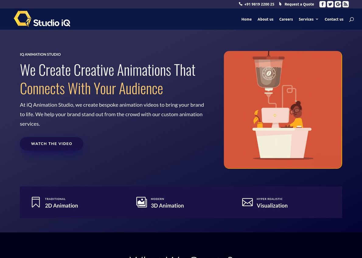 IQ Animation Studio Divi Theme Example
