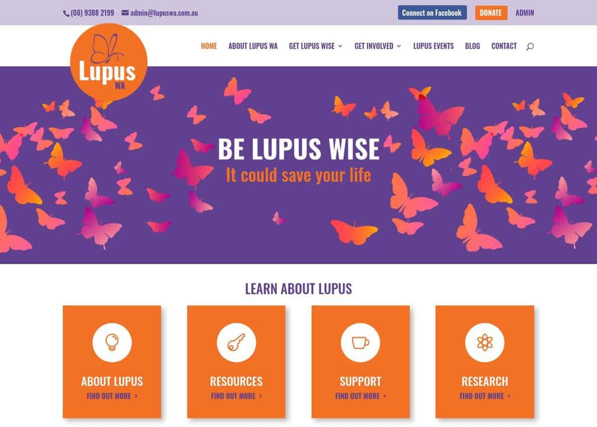 Lupus WA Divi Theme Example