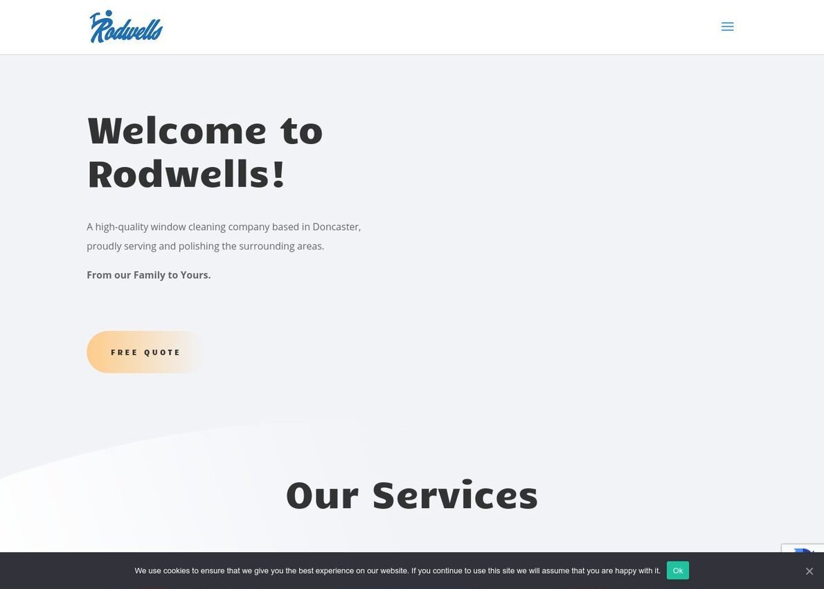 Rodwells Windows Cleaning Divi Theme Example