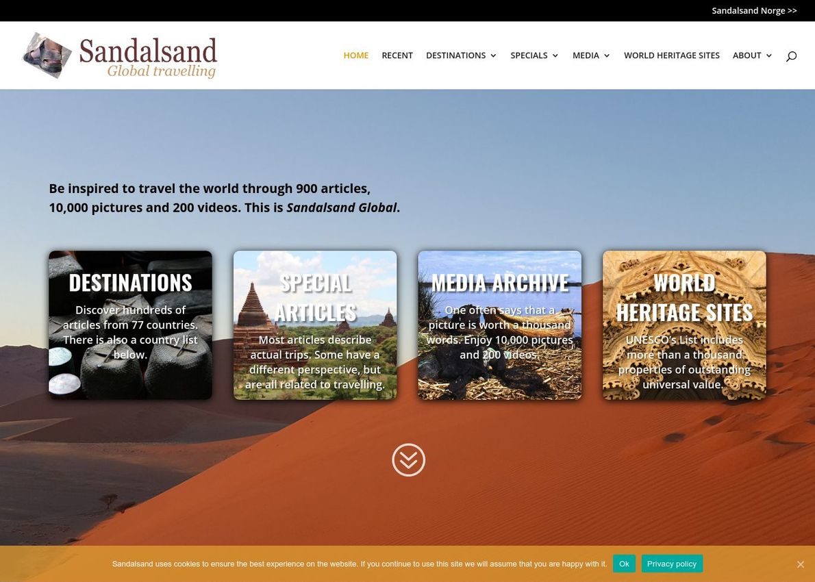 Sandalsand Global Divi Theme Example