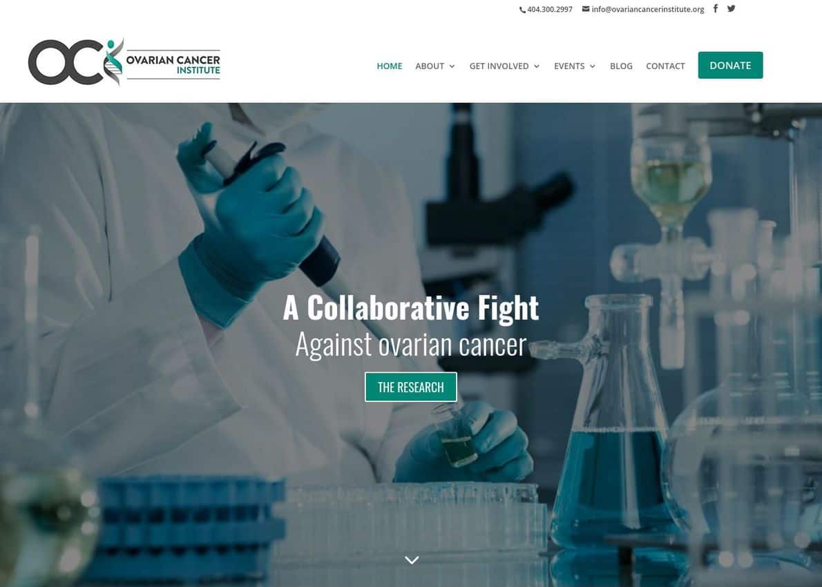 The Ovarian Cancer Institute Divi Theme Example
