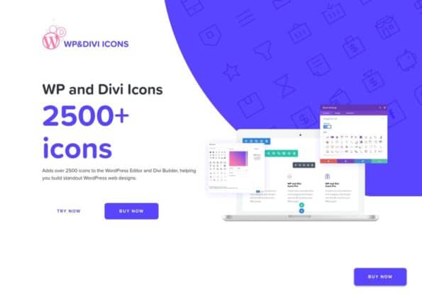 WP and Divi Icons on Divi Gallery