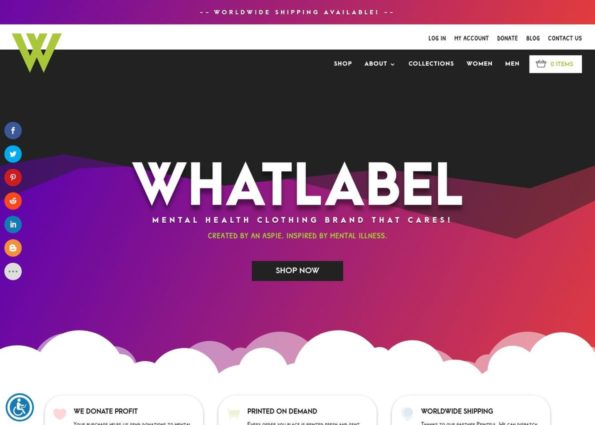 WhatLabel | Mental Health Clothing Brand That Cares on Divi Gallery