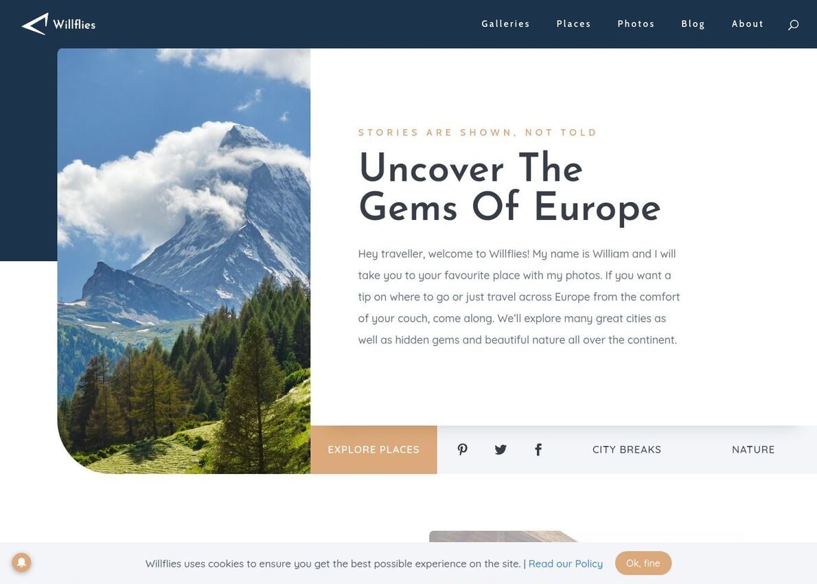 Willflies – Uncover Europe Divi Theme Example